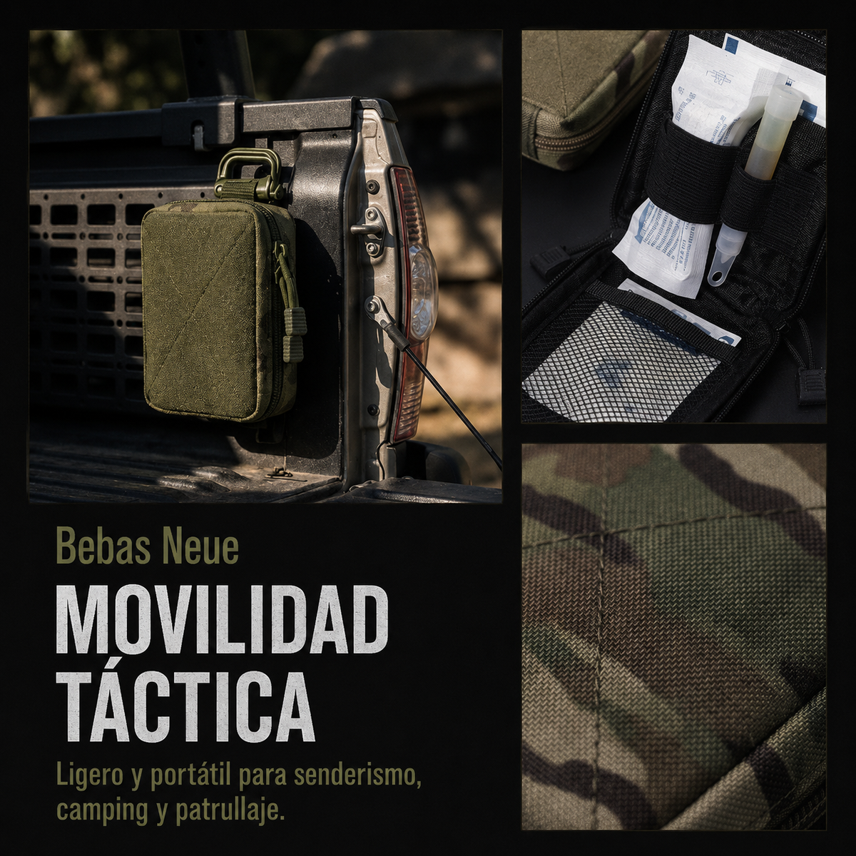 POUCH TÁCTICO EDC COMPACTO CON MOSQUETÓN