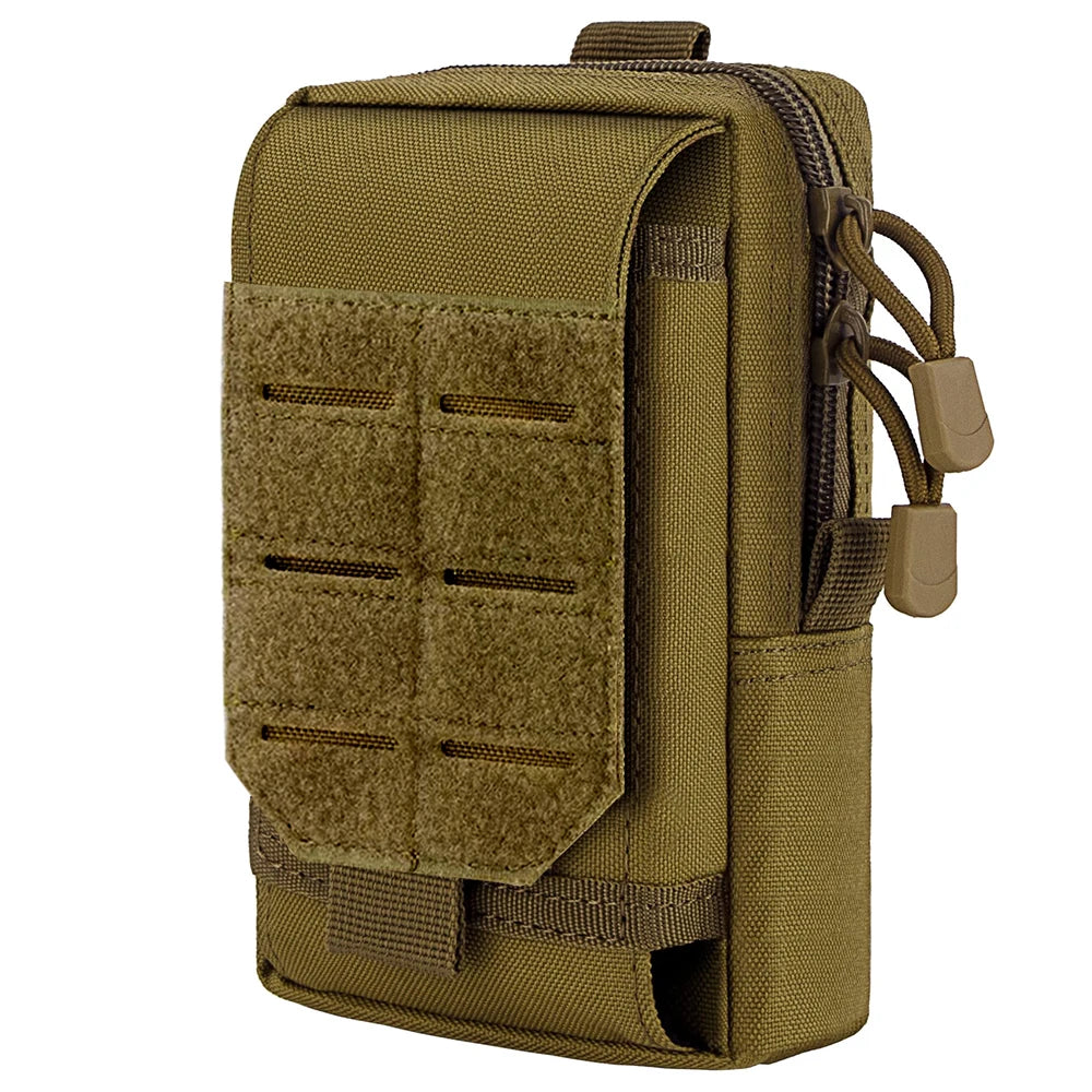 Tactical MOLLE EDC Utility Waist Bag & Cell Phone Pouch Compact Gadget Organizer Vest Pack Purse Smartphone Holster