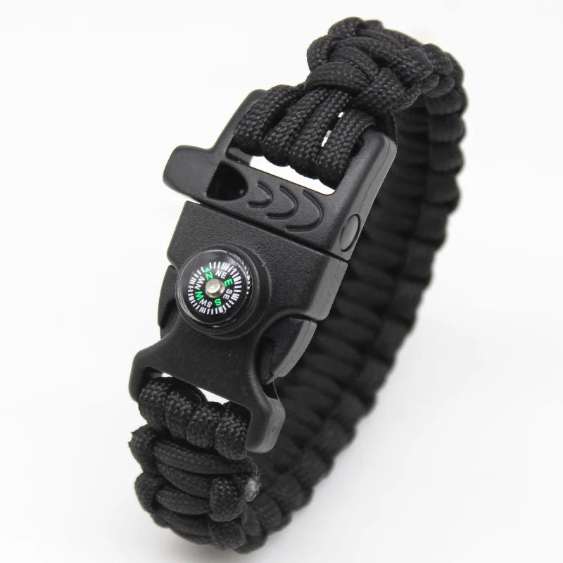 Pulsera De Supervivencia Multifuncional Tejida Con Cuerda