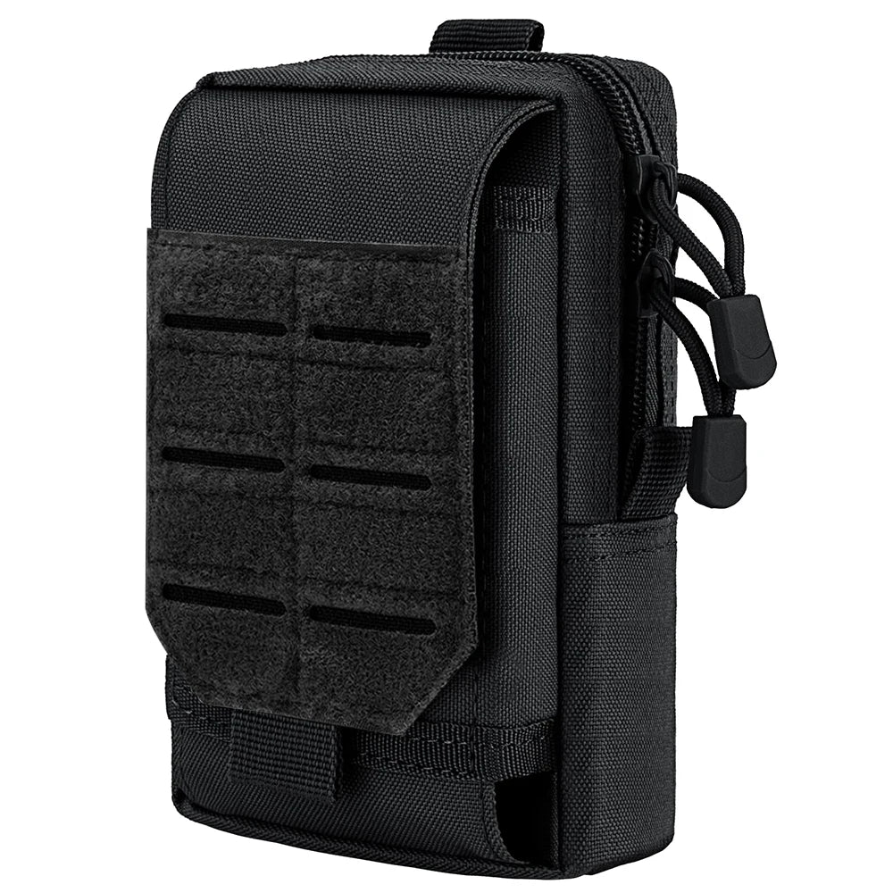 Tactical MOLLE EDC Utility Waist Bag & Cell Phone Pouch Compact Gadget Organizer Vest Pack Purse Smartphone Holster