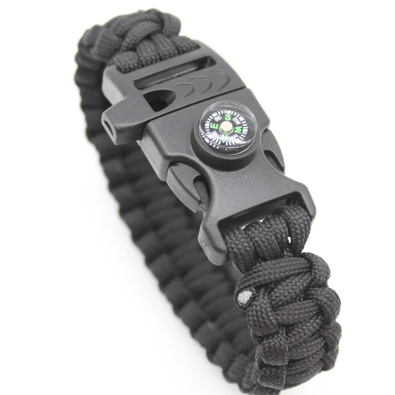 Pulsera De Supervivencia Multifuncional Tejida Con Cuerda