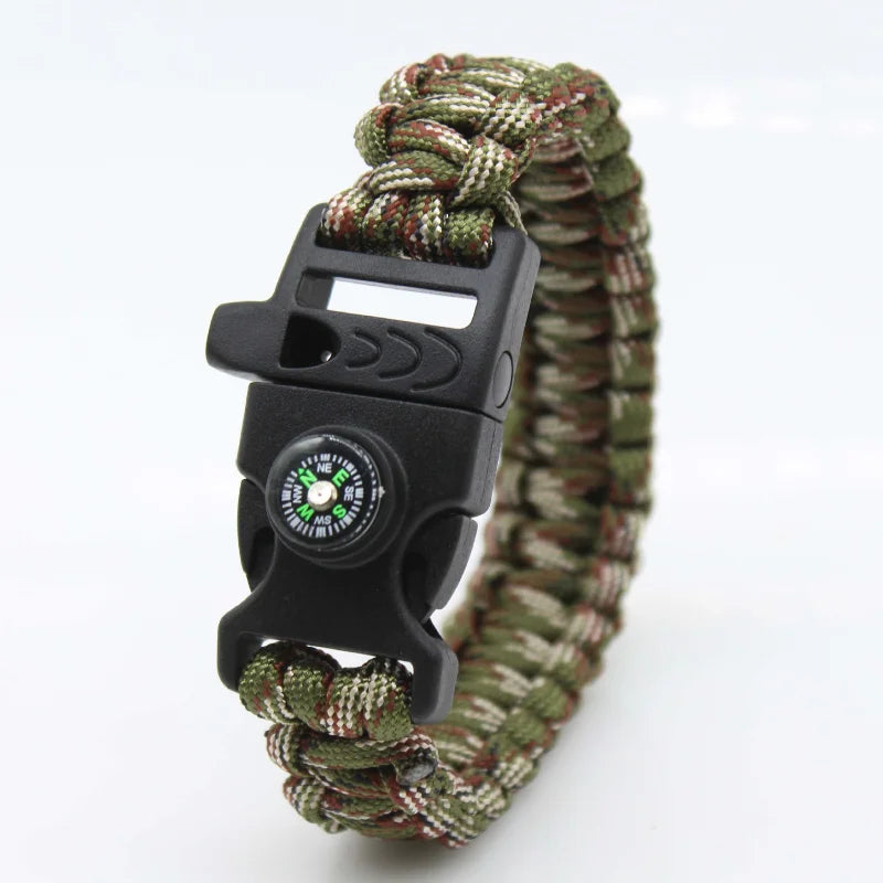 Pulsera De Supervivencia Multifuncional Tejida Con Cuerda