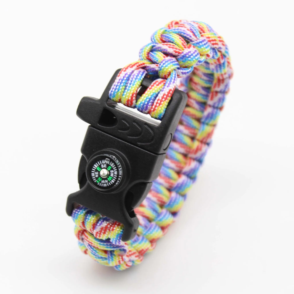 Pulsera De Supervivencia Multifuncional Tejida Con Cuerda
