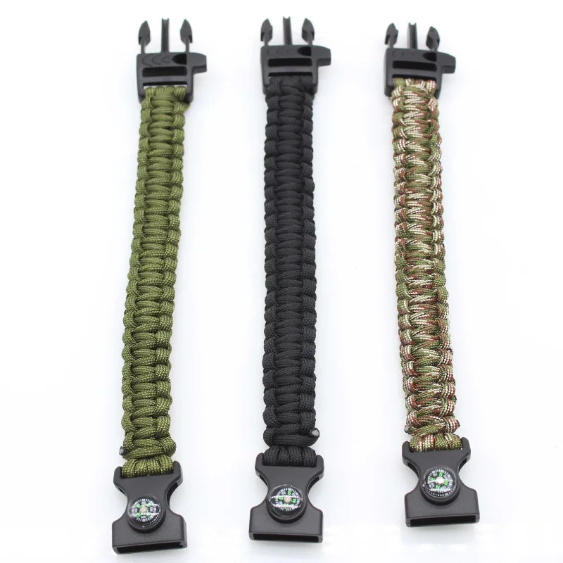 Pulsera De Supervivencia Multifuncional Tejida Con Cuerda