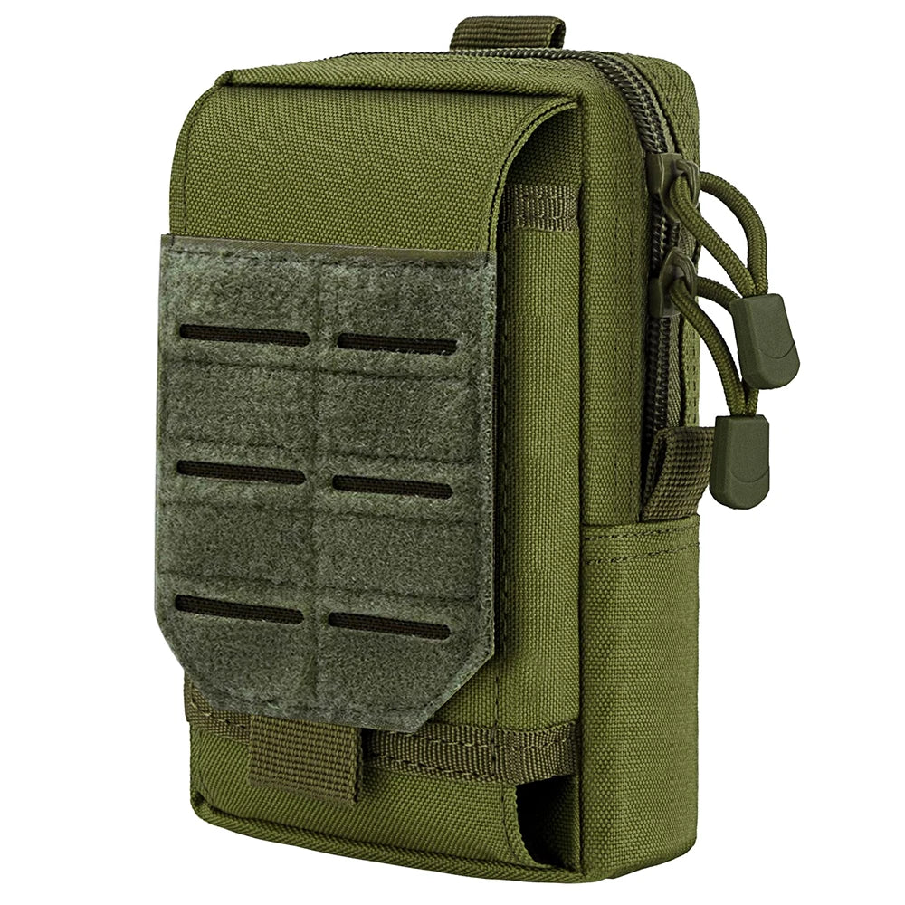 Tactical MOLLE EDC Utility Waist Bag & Cell Phone Pouch Compact Gadget Organizer Vest Pack Purse Smartphone Holster