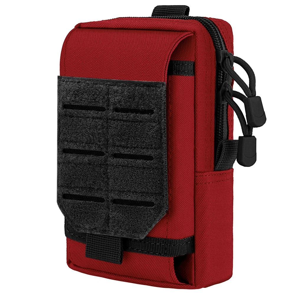 Tactical MOLLE EDC Utility Waist Bag & Cell Phone Pouch Compact Gadget Organizer Vest Pack Purse Smartphone Holster